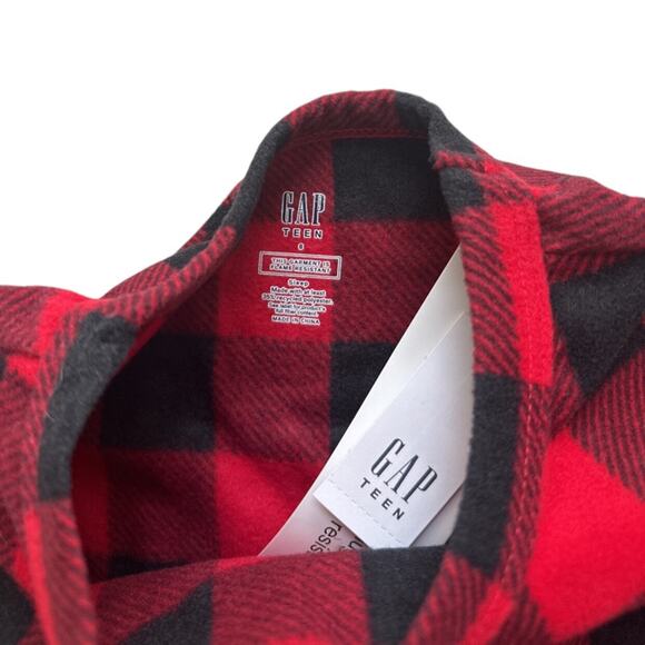 Gap Buffalo Check Plaid Fleece Pajamas Size 8 - Picture 4 of 4